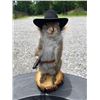 Image 1 : *New* Life-sized Cowboy SQUIRREL on a Log Slice Base