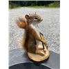Image 3 : *New* Life-sized Fishing SQUIRREL with his Rod, Reel, and "Catch" a little Fish on a Wood Slice Base