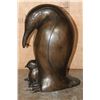 Image 3 : XL Bronze Mother PENGUIN with her Baby Sculpture