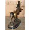 Image 5 : XL "Prancing" HORSE Bronze Sculpture on a Marble Base