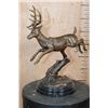 Image 1 : Bronze "Leaping" ELK Sculpture on a Marble Base