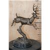 Image 2 : Bronze "Leaping" ELK Sculpture on a Marble Base
