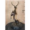 Image 4 : Bronze "Leaping" ELK Sculpture on a Marble Base