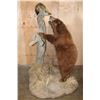 Image 4 : Life-sized Cinnamon Phase BLACK BEAR "Quilled" by a Life-sized PORCUPINE