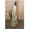 Image 3 : Life-sized "Howling" COYOTE on a Decorative Base