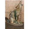 Image 4 : Life-sized "Howling" COYOTE on a Decorative Base