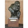 Image 1 : Original Bronze "Gorilla Study" Sculpture #8/35 by Sherry Sander