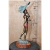 Image 2 : Original Bronze Exotic Woman Sculpture by Raj S. Paul Anjali, #1/26