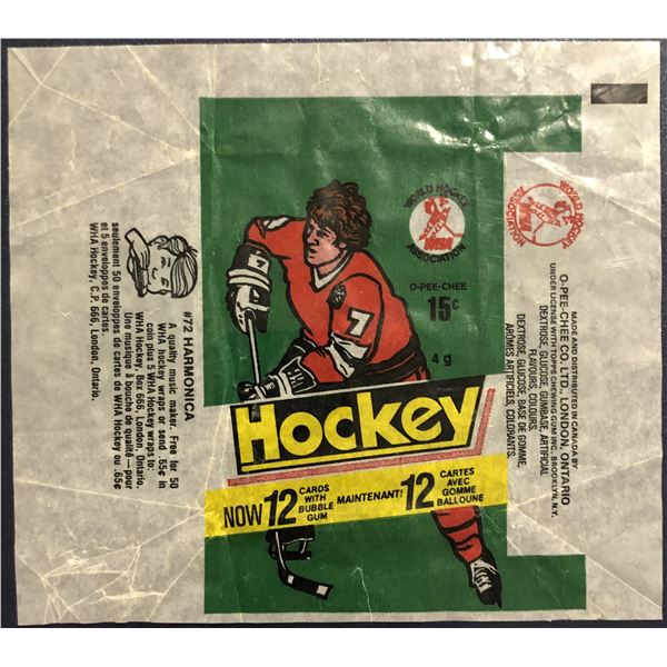 1977-78 O-PEE-CHEE WHA HOCKEY WRAPPER