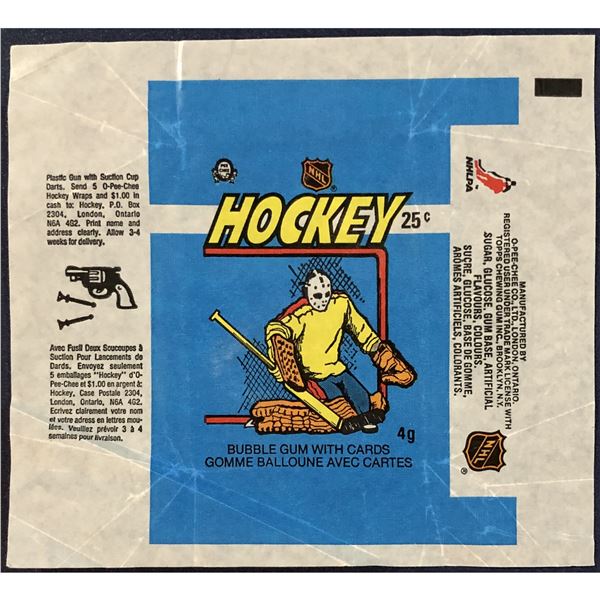 1982-83 O-PEE-CHEE NHL HOCKEY WRAPPER