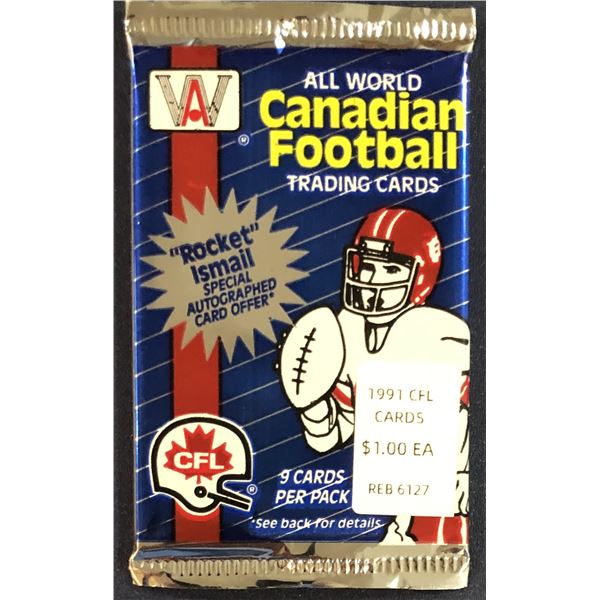1991 ALL WORLD CFL FOOTBALL FOIL PACK