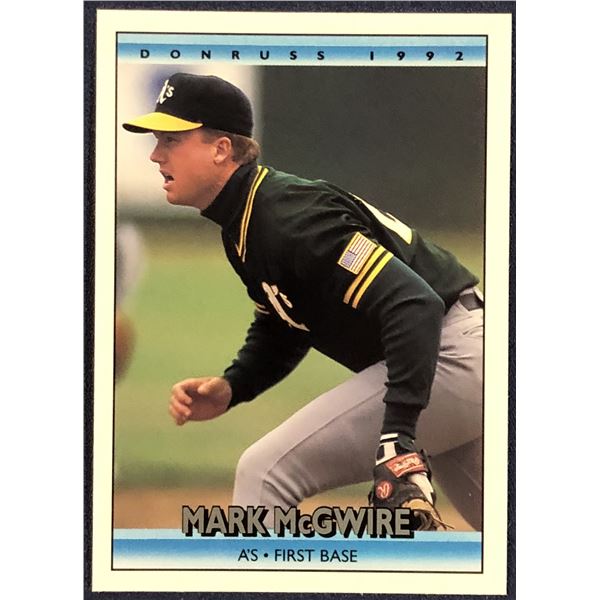 1992 DONRUSS BASEBALL MARK McGWIRE