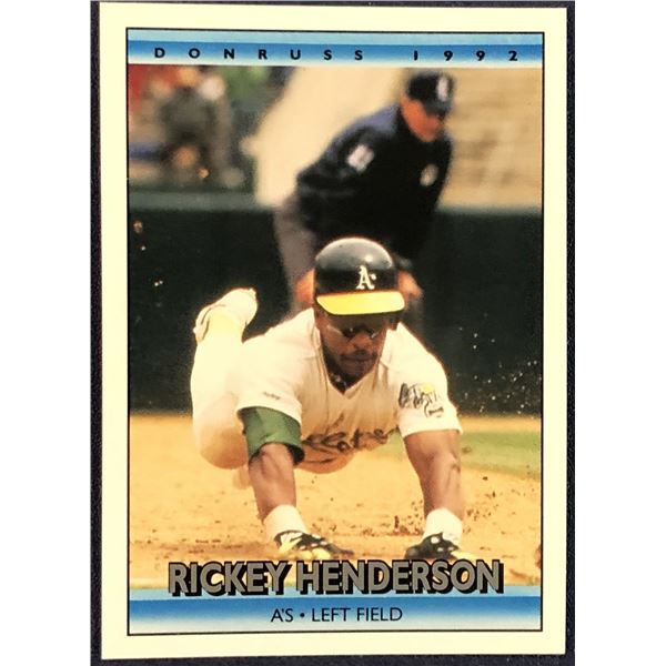 1992 DONRUSS BASEBALL RICKEY HENDERSON (HOF)