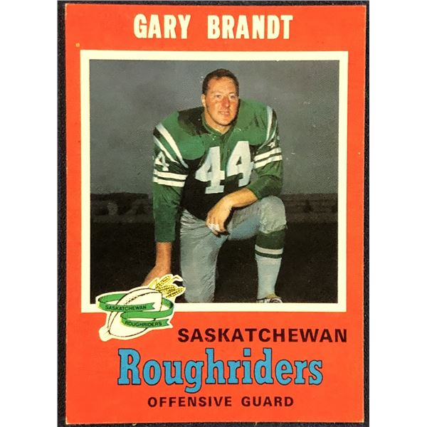 1971 O-PEE-CHEE CFL GARY BRANDT