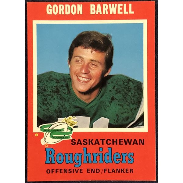 1971 O-PEE-CHEE CFL GORD BARWELL