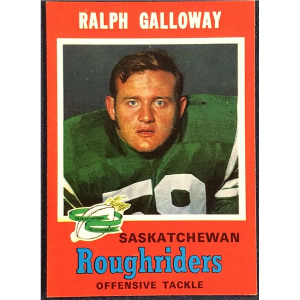 1971 O-PEE-CHEE CFL RALPH GALLOWAY