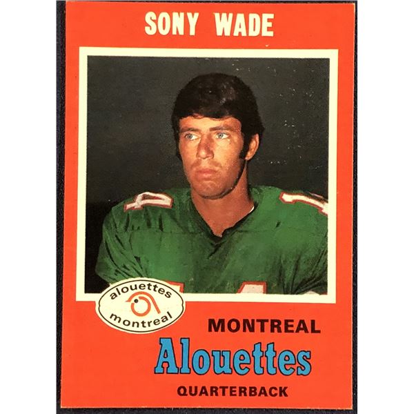 1971 O-PEE-CHEE CFL SONNY WADE