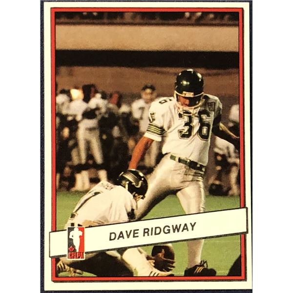 1985 JOGO CFL FOOTBALL DAVE RIDGWAY (HOF)