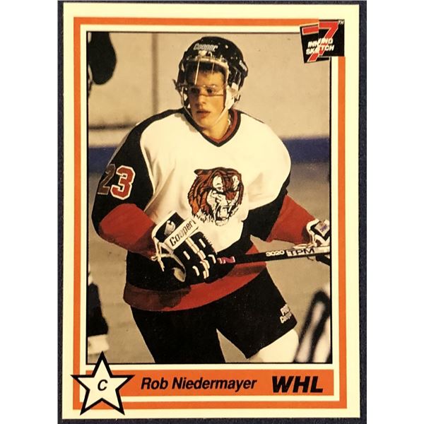 1990-91 7th INNING SKETCH JUNIOR HOCKEY - ROB NIEDMAYER ROOKIE CARD