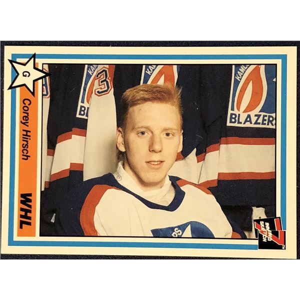 1991-92 JUNIOR CARD - COREY HIRSCH