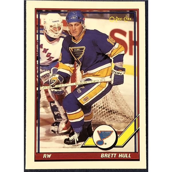 1991-92 O-PEE-CHEE NHL BRETT HULL (HOF)