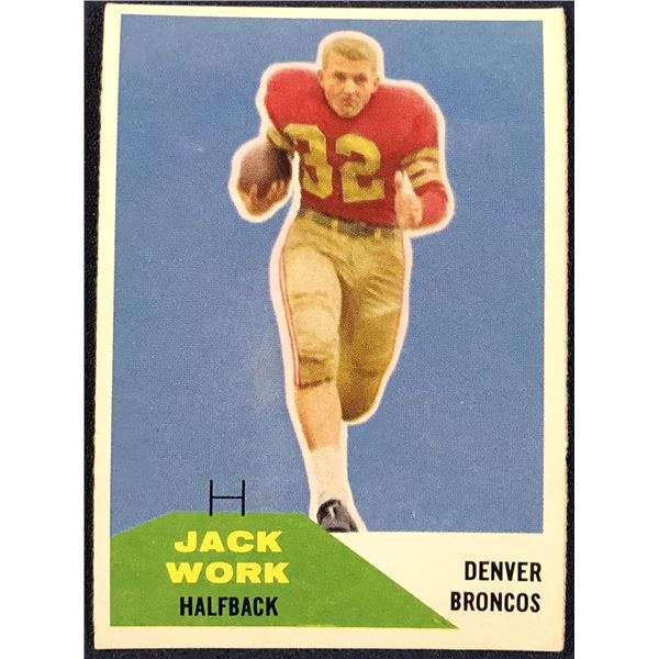 1960 FLEER NFL FOOTBALL JACK WORK