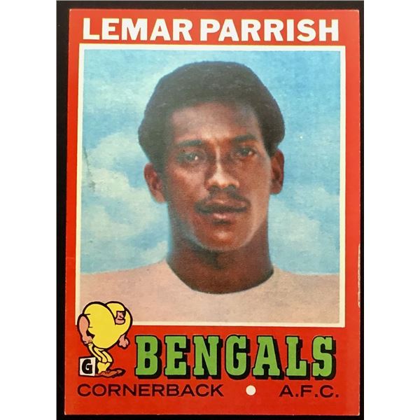 1971 TOPPS LEMAR PARRISH ROOKIE CARD