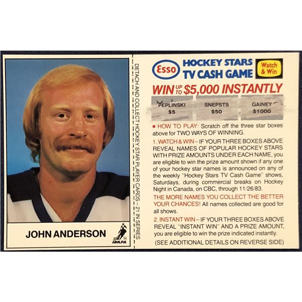 1983-84 ESSO NHL JOHN ANDERSON