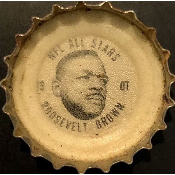 1965 COCA COLA NFL BOTTLE CAPS - ROOSEVELT BROWN (HOF)