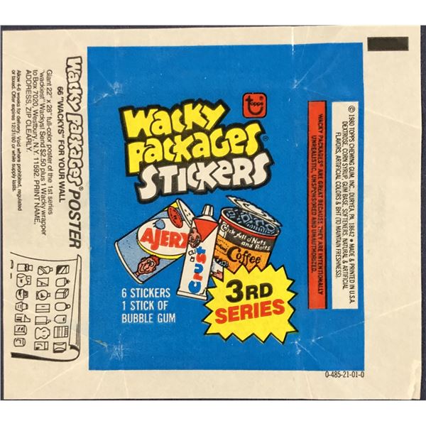 1979 TOPPS WACKY PACKAGES 3rd SERIES WRAPPER