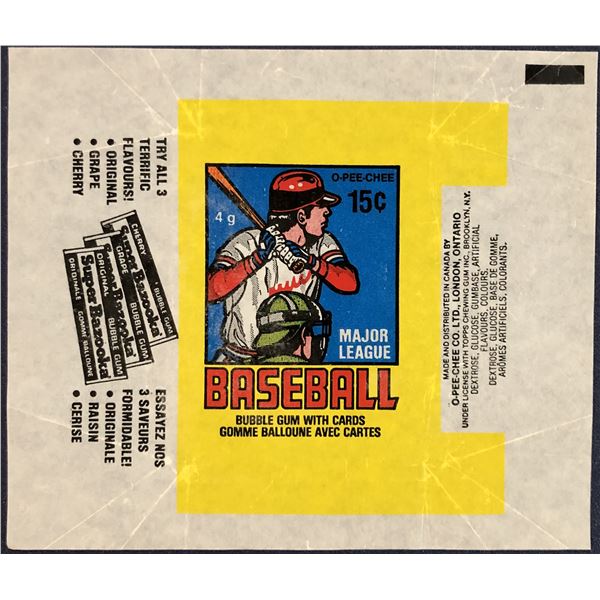 1979 O-PEE-CHEE BASEBALL WRAPPER