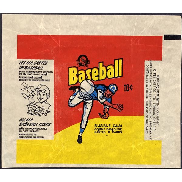1975 O-PEE-CHEE BASEBALL WRAPPER