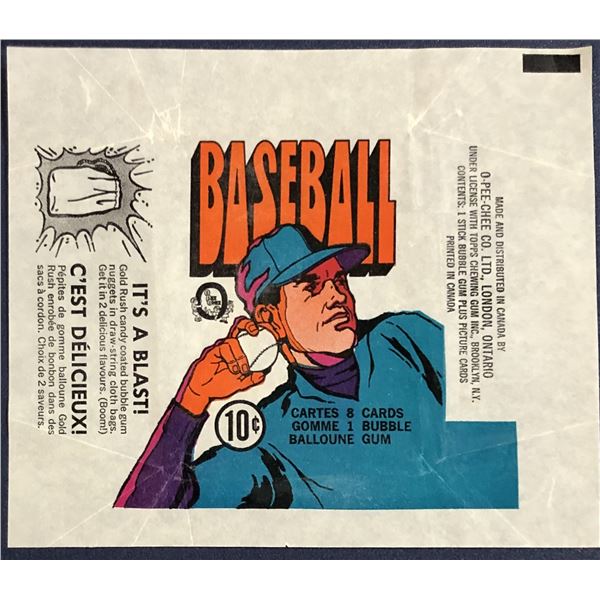 1972 O-PEE-CHEE BASEBALL WRAPPER