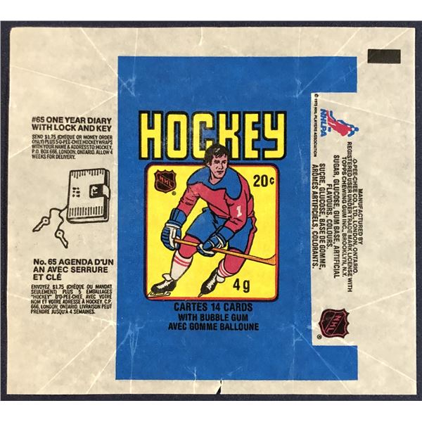 1979-80 O-PEE-CHEE NHL HOCKEY WRAPPER - GRETZKY ROOKIE YEAR