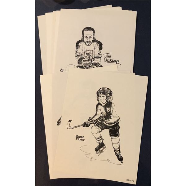 1975 WHA HOCKEY PHOENIX ROADRUNNERS 8.5"x11" POSTER SET