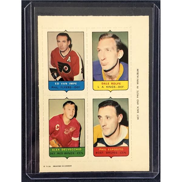 1969-70 O-PEE-CHEE NHL 4-in-1  PHIL ESPOSITO (HOF)