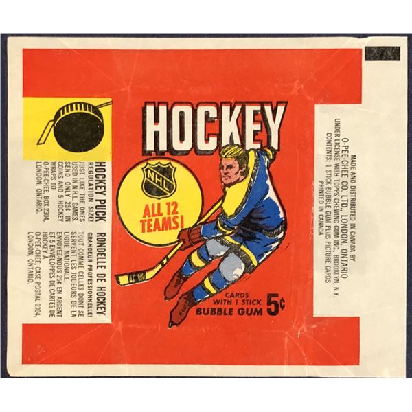 1968-69 O-PEE-CHEE NHL HOCKEY WRAPPER