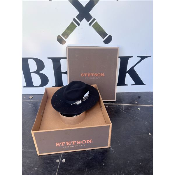 Stetson Night Sky S Black Wool Blend Hat, Size S, Boxed