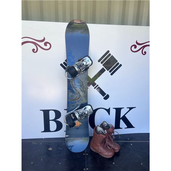 Burton Royale Snowboard With Bindings & Sabbath Boots Size 10.5