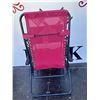 Image 3 : 2 Tommy Bahama Blue Beach Chairs And 1 Red Zero Gravity Recliner