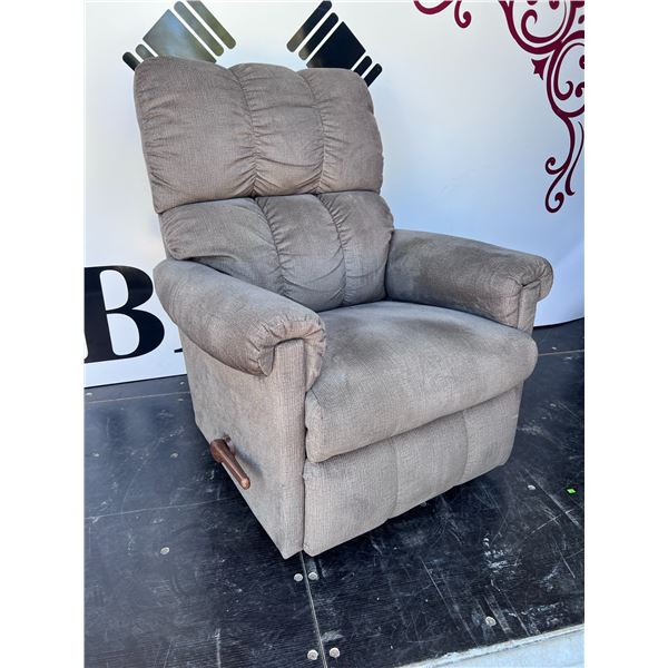 La-Z-Boy Brown Fabric Recliner Armchair 41"H x 31"W x 34"D