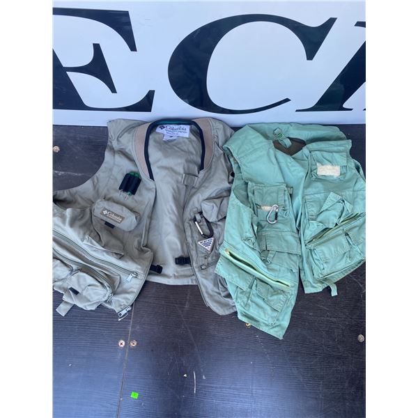 Fishing Vests: Columbia Sportswear XXL and World Famous XL