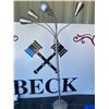 Image 1 : Brushed Steel 5-Head Adjustable Floor Lamp
