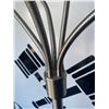 Image 3 : Brushed Steel 5-Head Adjustable Floor Lamp