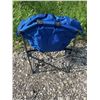 Image 4 : Blue Padded Folding Saucer Chair With Carry Bag