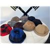 Image 1 : 11 Crowncap Wool Melton and Tweed Caps, Size L/XL