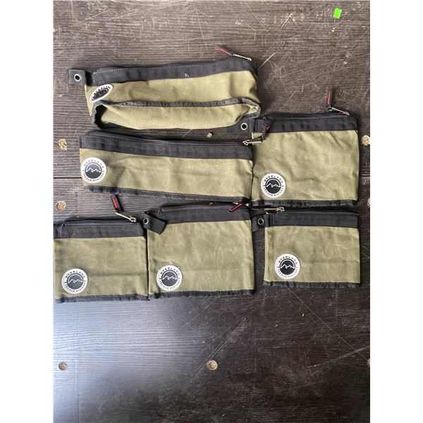 Overland Textile Systems Canvas Zippered Pouches, Set of 6