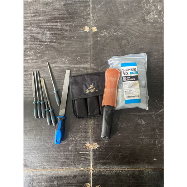 Sharpening and File Tool Set with Storage Cases