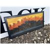 Image 2 : Justin Bua "The Block" Framed Art Print, 15x32 Inches