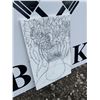 Image 2 : Pencil Drawing of Sunflowers in Vase on 36x24 Inch Canvas